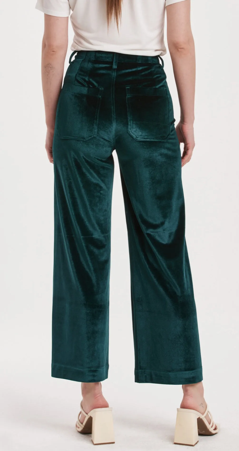 Another Love: Anahi Wide Leg Pants in Clover