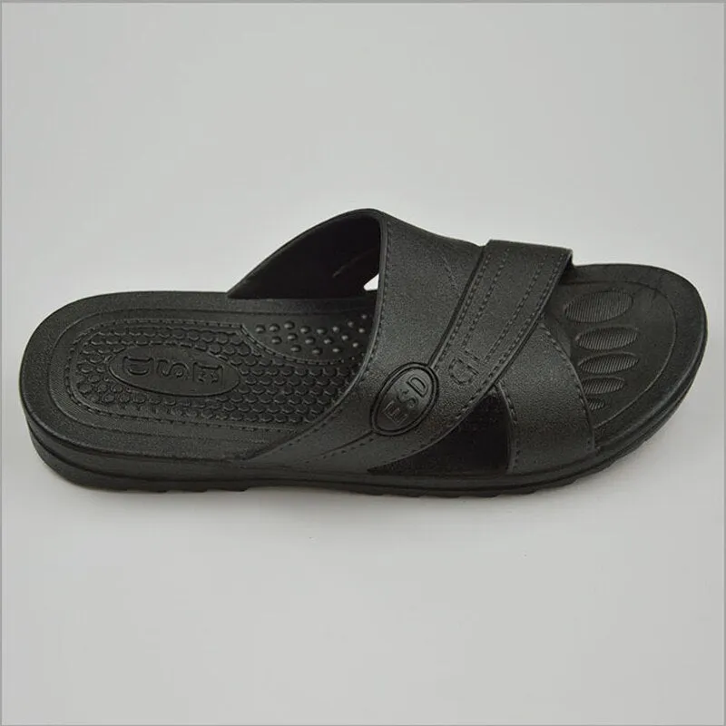 anti-static slippers clean dust-free protective slippers, men and women clean working shoes soft bottom black
