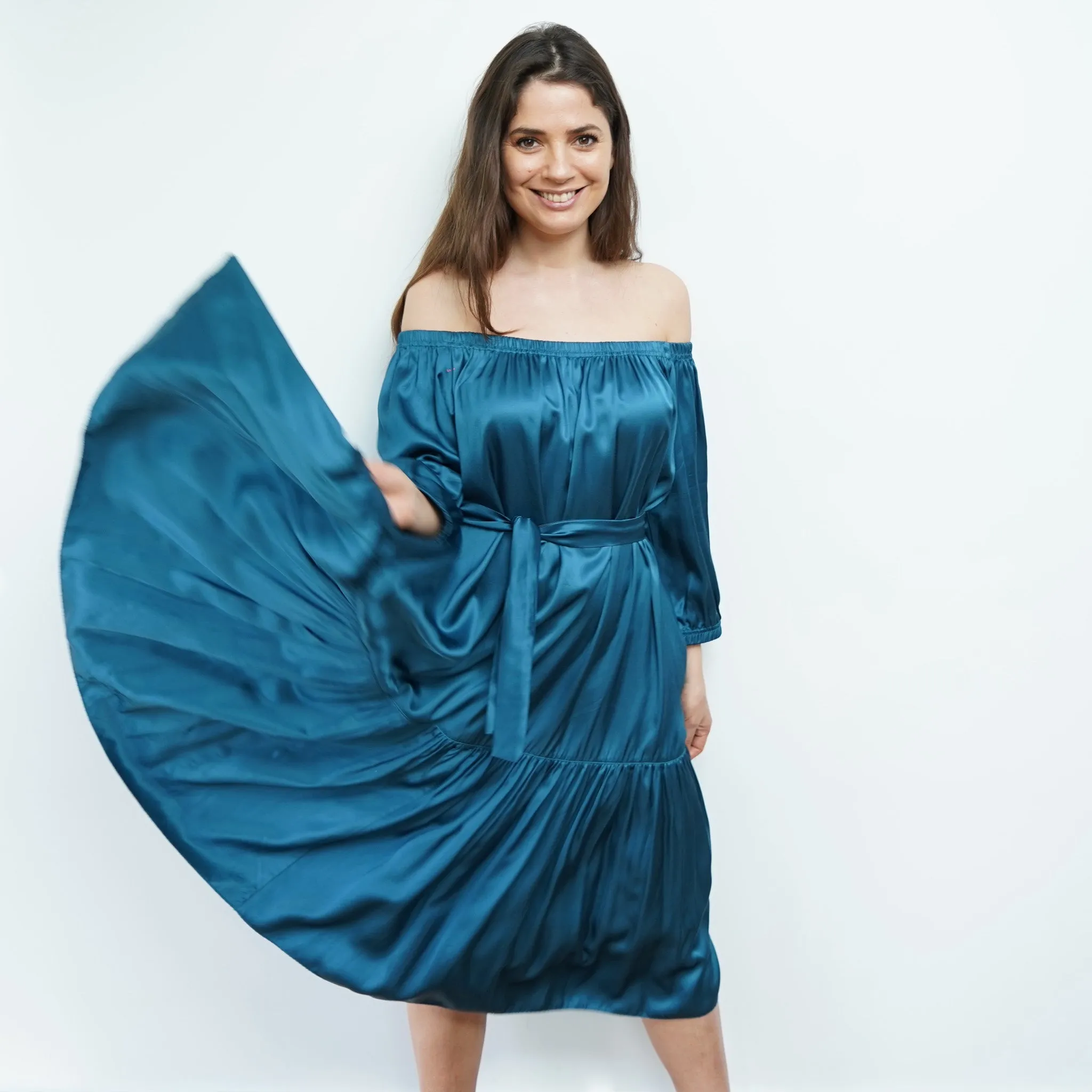 Ausus - True Teal Midaxi Dress