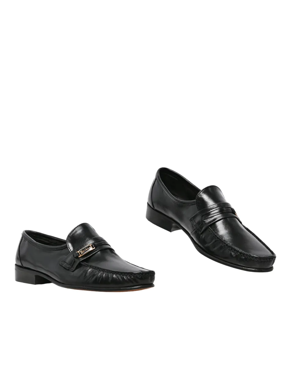Barker August Black Leather Mocassin