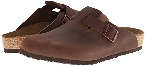 Birkenstock Unisex Boston Soft Footbed, Habana Oiled Leather, 40 M EU