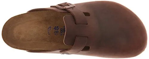 Birkenstock Unisex Boston Soft Footbed, Habana Oiled Leather, 40 M EU