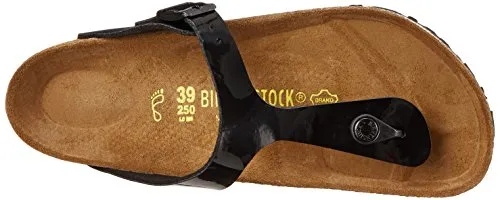 Birkenstock Women's GIzeh Thong Sandal, Black Patent, 38 M EU/7-7.5 B(M) US