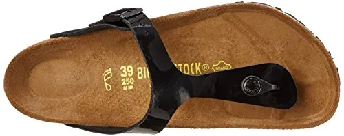 Birkenstock Women's GIzeh Thong Sandal, Black Patent, 38 M EU/7-7.5 B(M) US