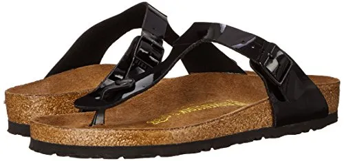 Birkenstock Women's GIzeh Thong Sandal, Black Patent, 38 M EU/7-7.5 B(M) US