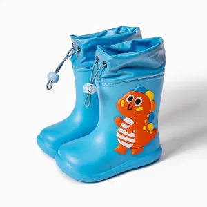 Blue Dinosaur 190Cartoon Unicorn Dinosaur Children Rain Boots Lace Up Eva Soft Boys Girls Rain Shoes Light Waterproof Non Slip Kids Rainboots