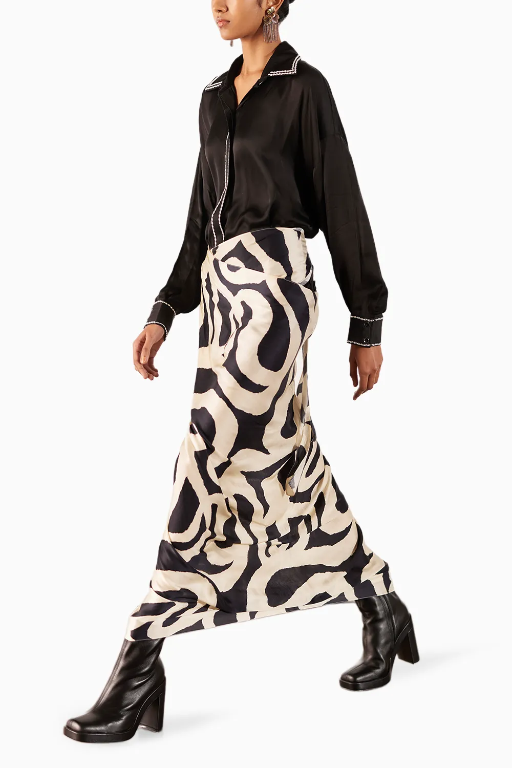 Chestnut Shirt Draped Dress