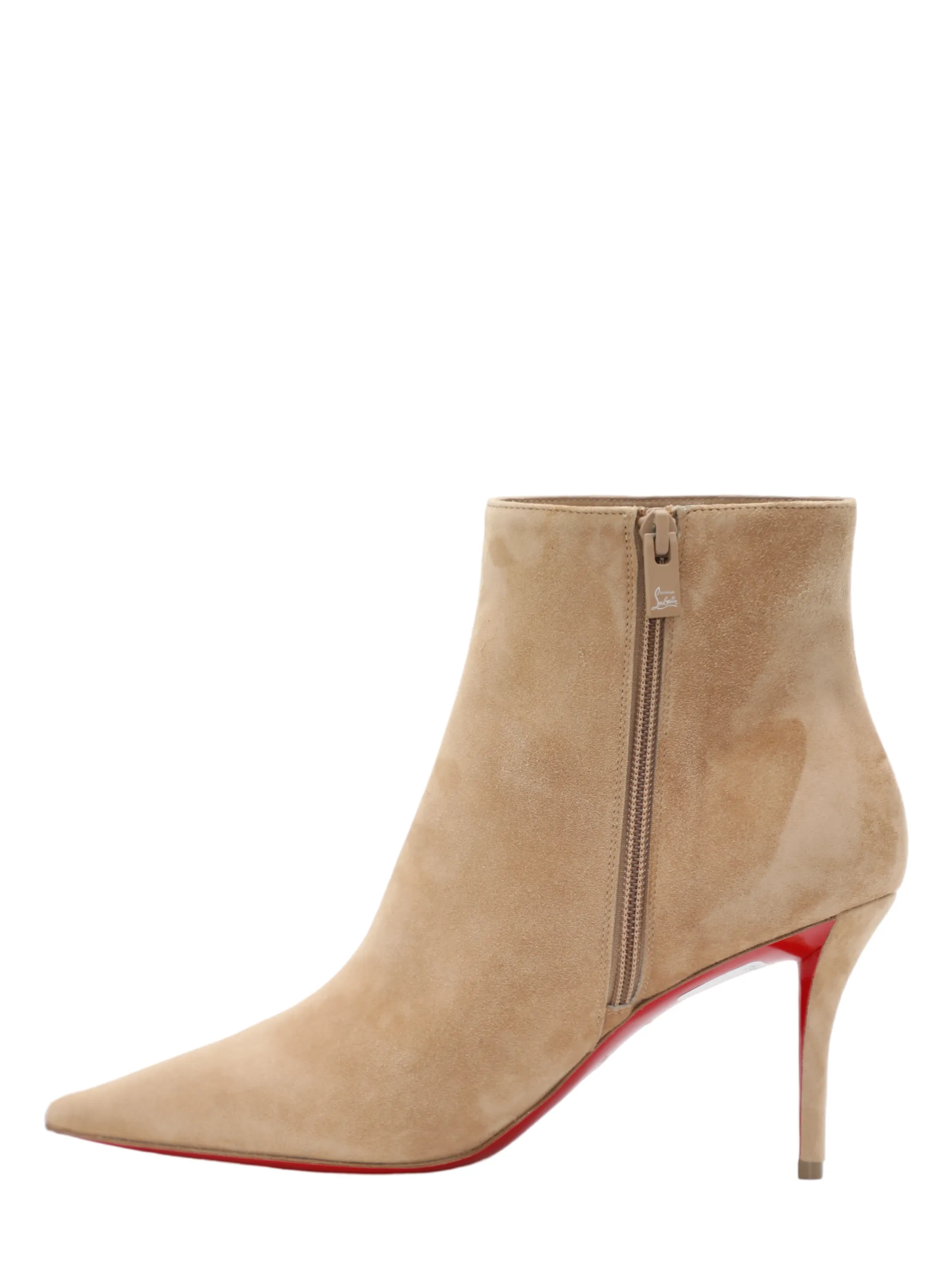 Christian Louboutin Apostropha Booty 80 Velour in Lionne | In-Store Only