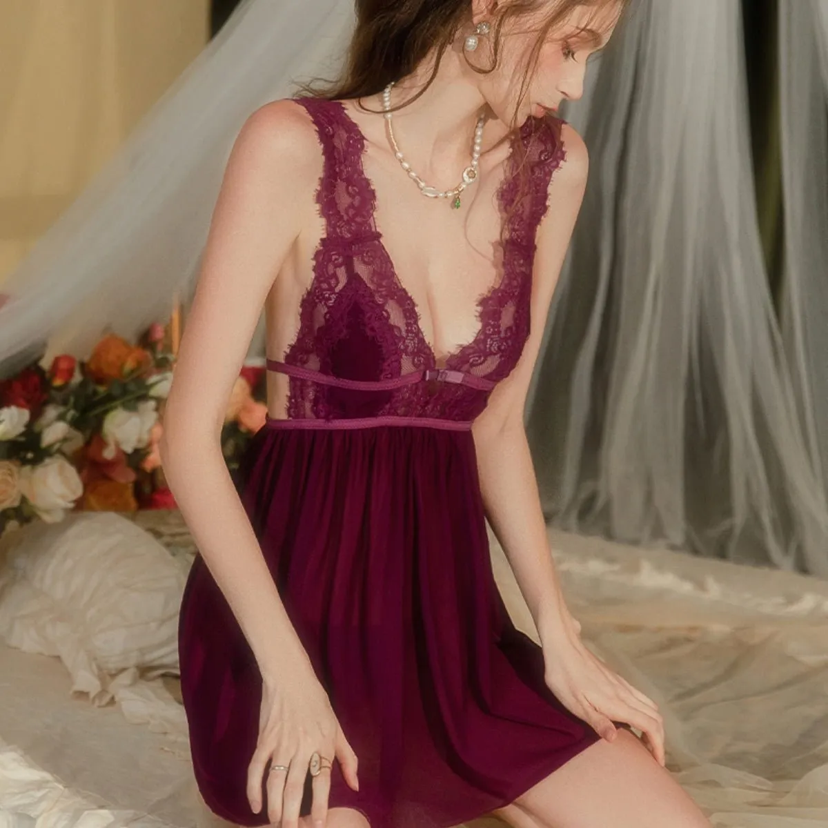 Ciara mesh slip set