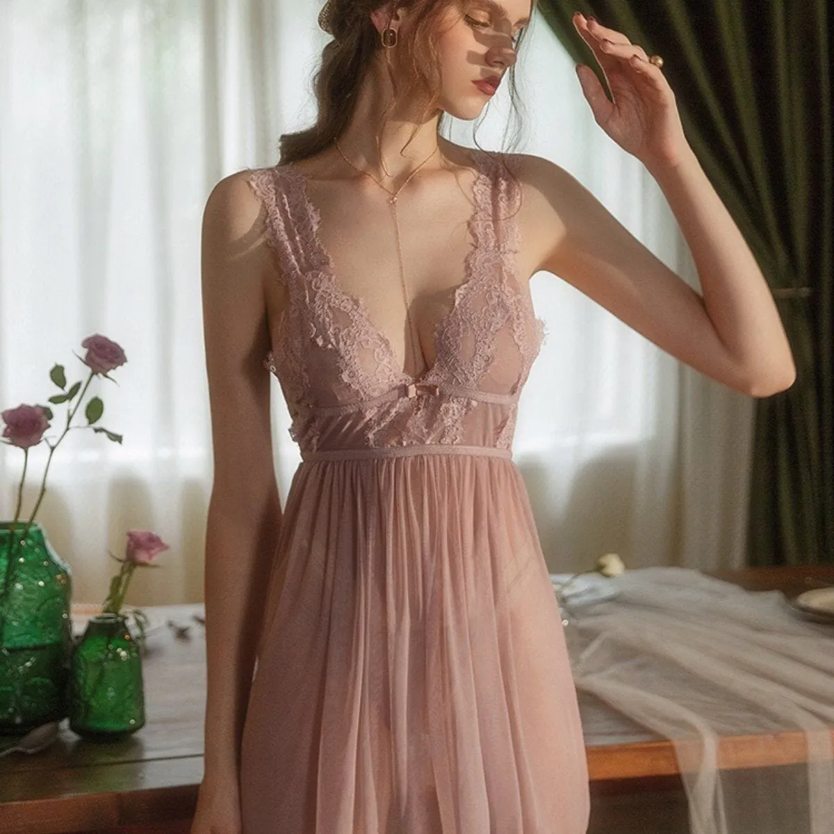 Ciara mesh slip set