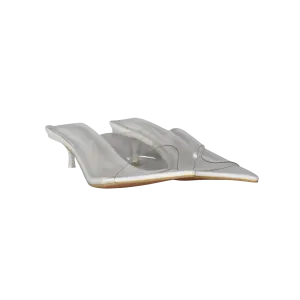 Clear Kitten Heel White Size 41 SKU 000329-2