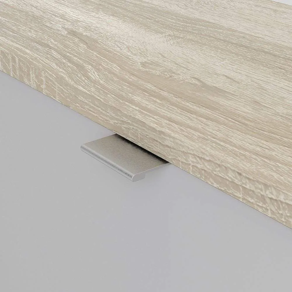 CLEARANCE Set of 3 Shoe cabinet  with 1 tilting door and 2 layers - Oak structure White