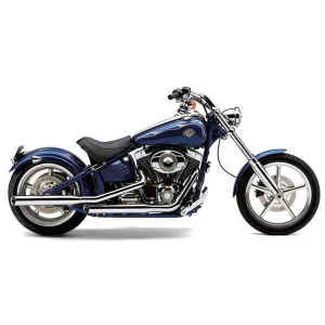 Cobra 3 Inch Slip-On Chrome Mufflers with Tips for 2007-2011 HD Softail/Rocker Models