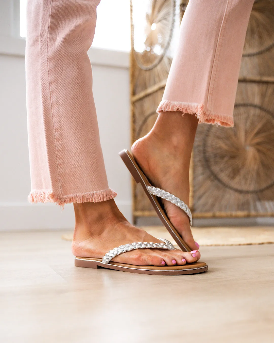 Corkys Pigtail Sandals - Silver FINAL SALE