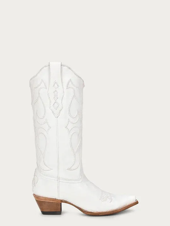 CORRAL WOMEN BOOTS WHITE ON WHITE EMBROIDERY Style No. Z5046