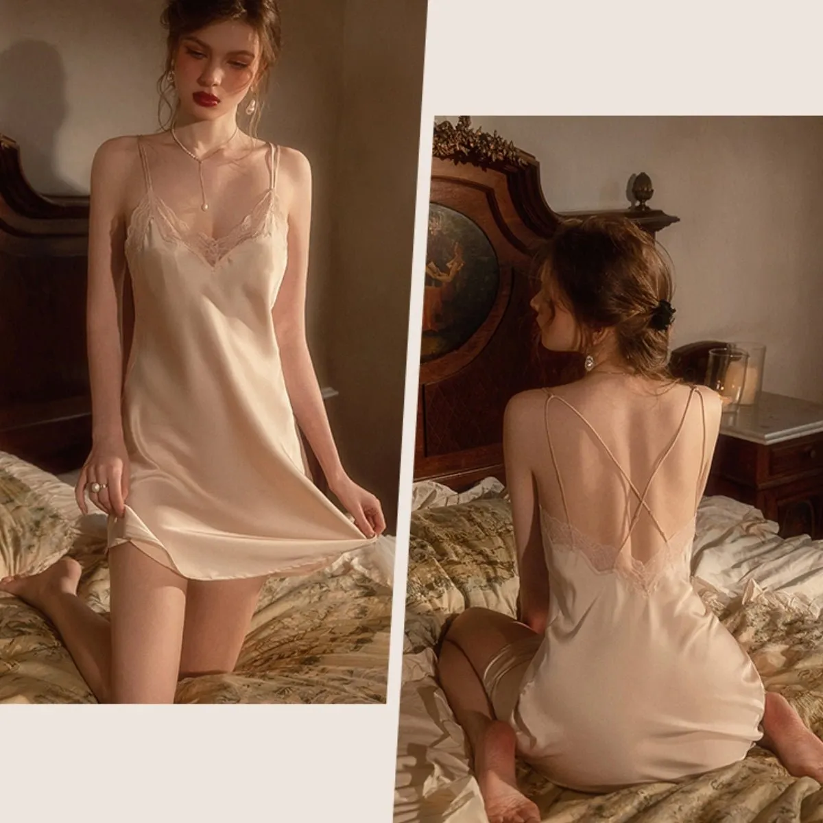 Dilly satin slip