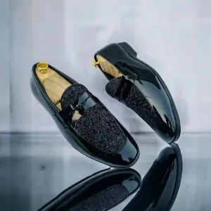 Fashion Mirror Studded Moccasins For Party Attire