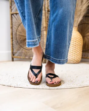 Flojos Priya Flip Flops - Black FINAL SALE