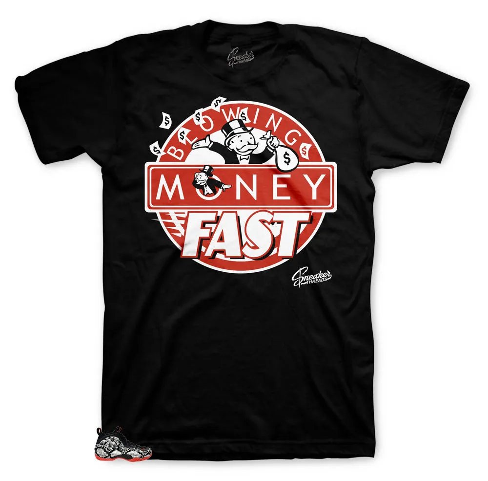 Foamposite Snakeskin Blowing Money Fast Shirt