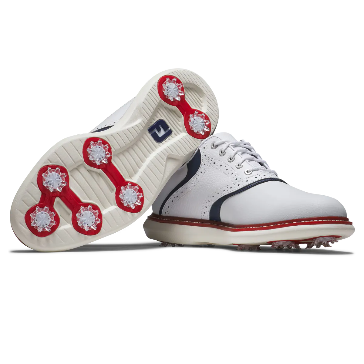 FootJoy Limited Edition Coastal Traditions Golf Shoes - White/Navy/Red