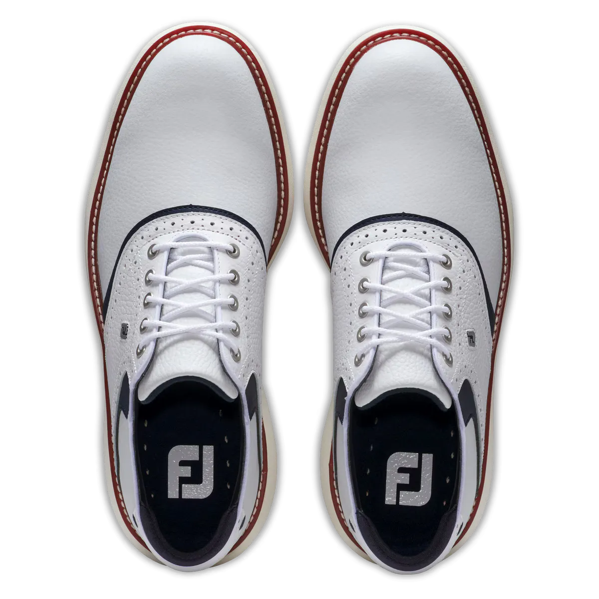 FootJoy Limited Edition Coastal Traditions Golf Shoes - White/Navy/Red