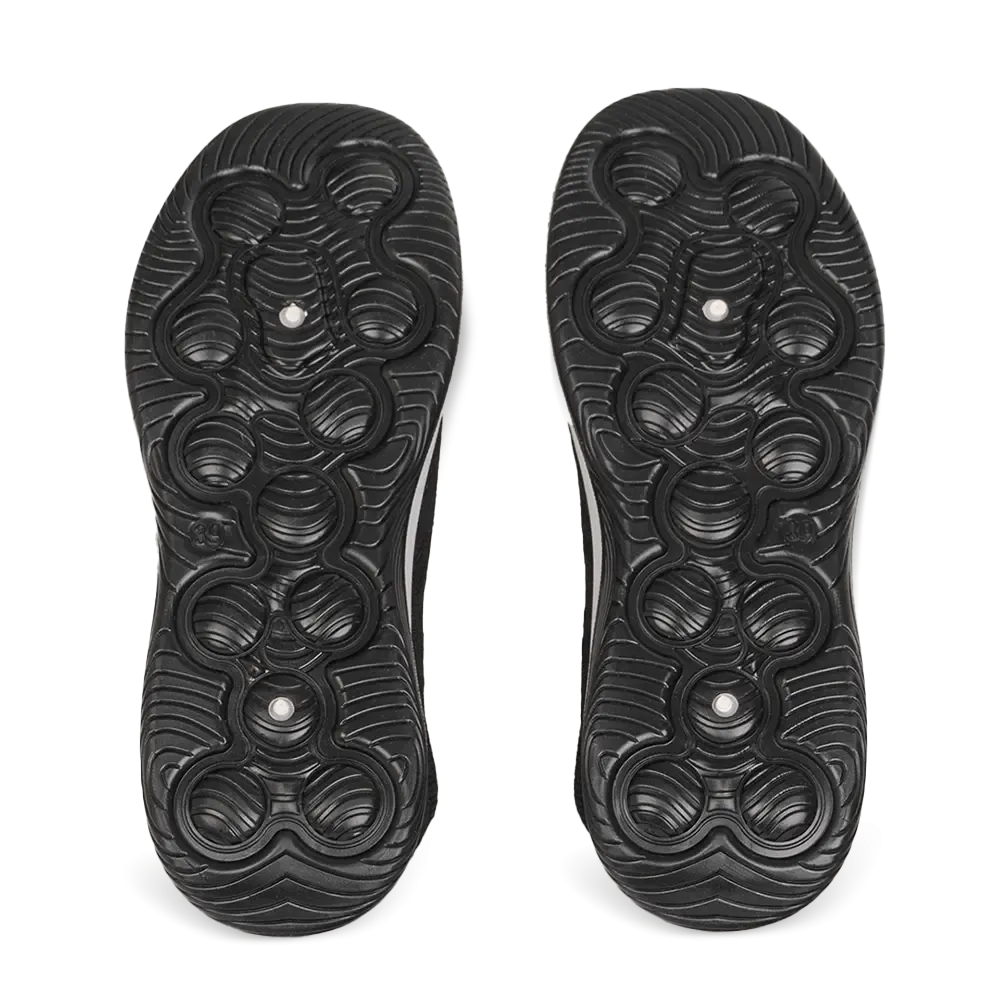 Gail Black Ladies Slip Ons