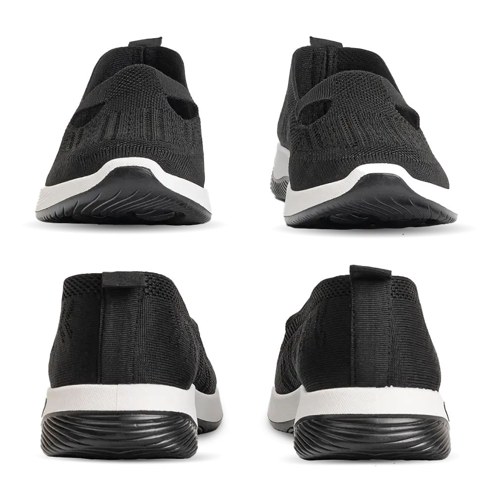 Gail Black Ladies Slip Ons