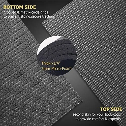 Gxmmat Large Yoga Mat 72"x 48"(6'x4') x 7mm for Pilates Stretching Home Gym Workout, Extra Thick Non Slip Anti-Tear Exercise Mat, Use Without Shoes