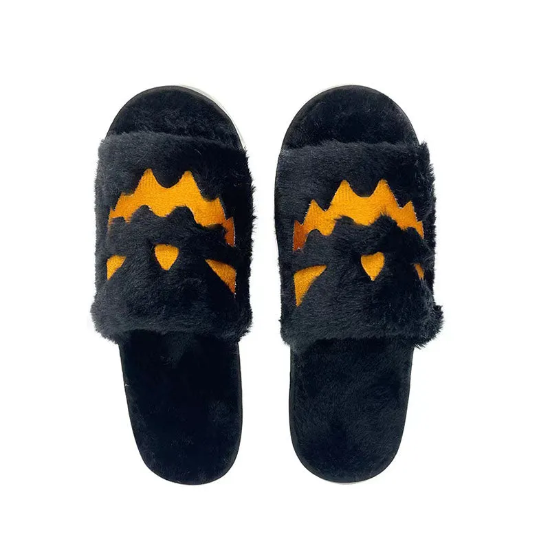 Halloween Y2K Pumpkin Plush Slippers