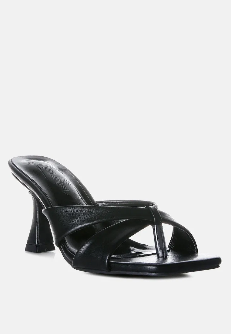 Highflip Criss Cross Spool Heel Sandals by London Rag
