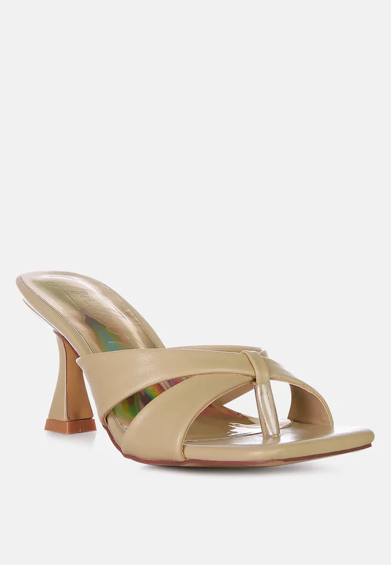 Highflip Criss Cross Spool Heel Sandals by London Rag