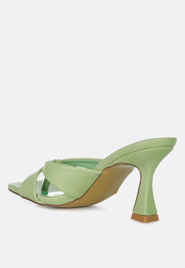 Highflip Criss Cross Spool Heel Sandals by London Rag