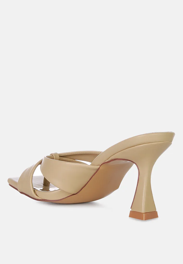 Highflip Criss Cross Spool Heel Sandals by London Rag