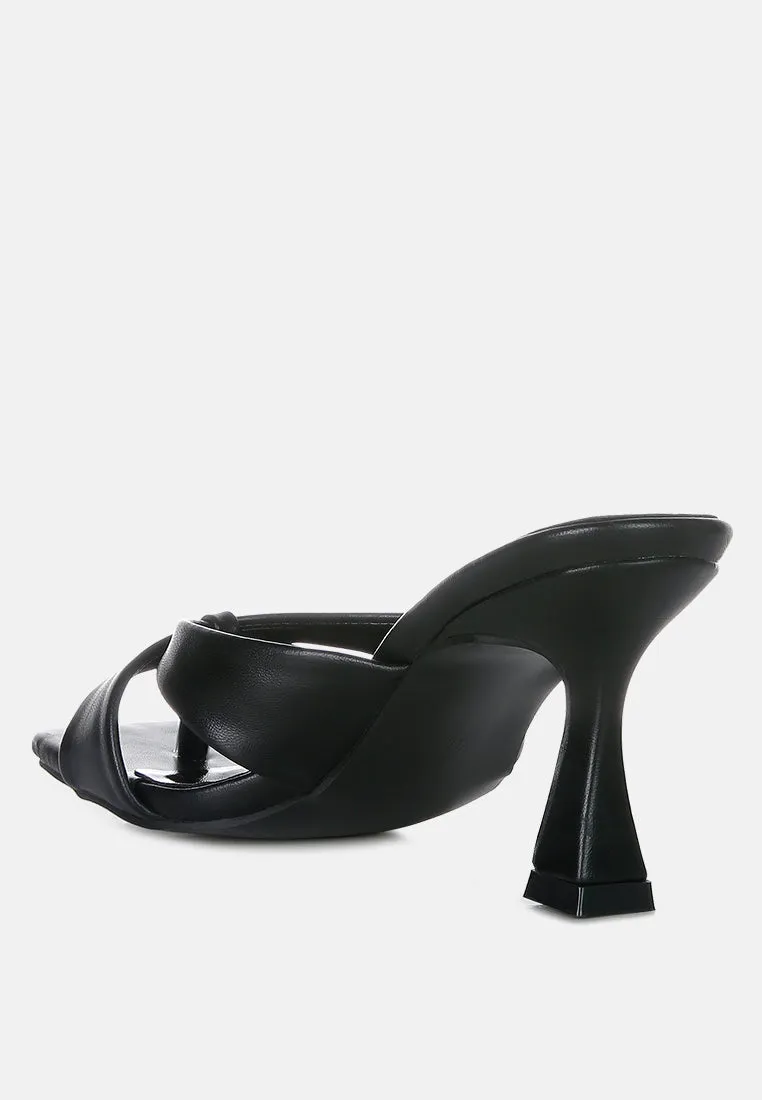 Highflip Criss Cross Spool Heel Sandals by London Rag