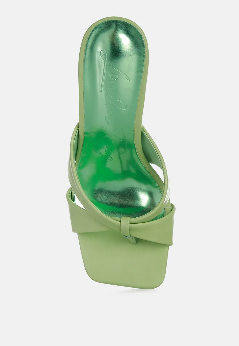 Highflip Criss Cross Spool Heel Sandals by London Rag