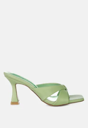 Highflip Criss Cross Spool Heel Sandals by London Rag