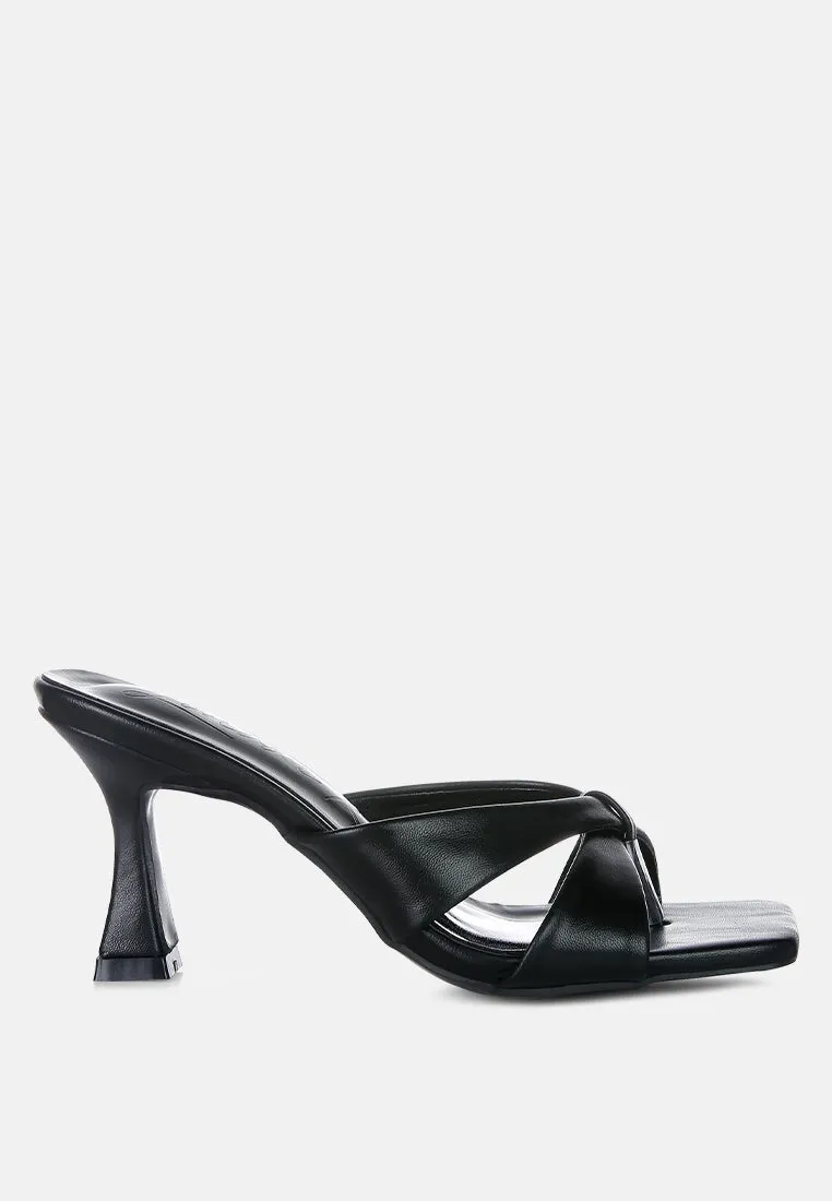 Highflip Criss Cross Spool Heel Sandals by London Rag