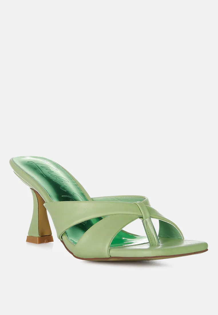 Highflip Criss Cross Spool Heel Sandals by London Rag