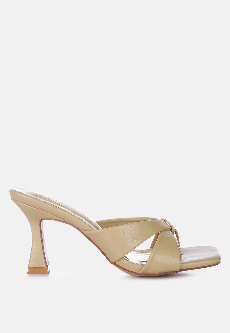 Highflip Criss Cross Spool Heel Sandals by London Rag