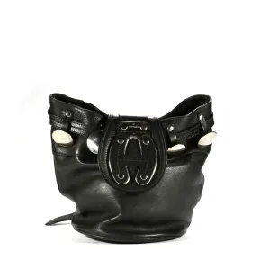 Hogan Women's Black Calf-Skin Leather Handbag (HGA1000)