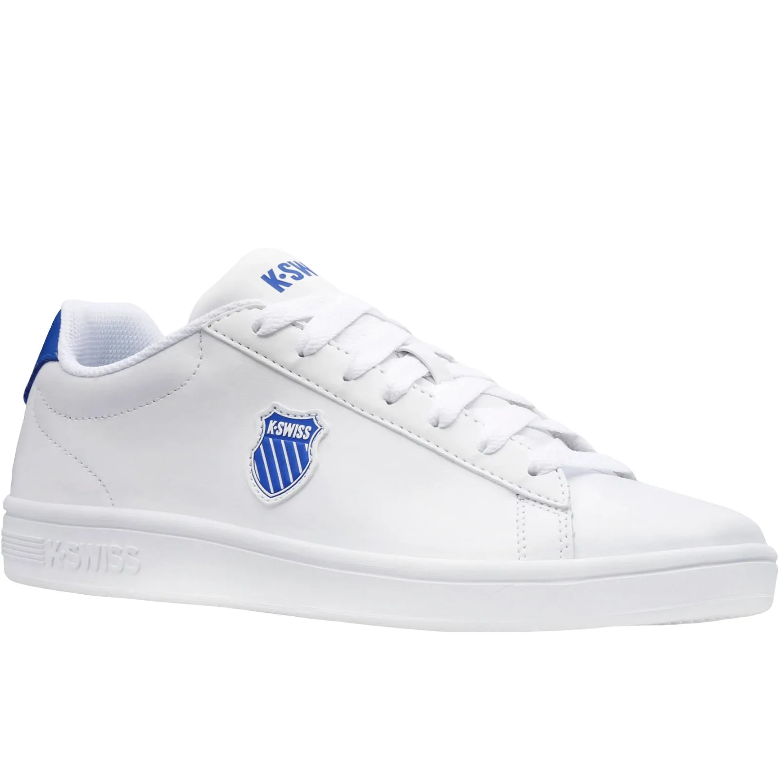 K-Swiss Mens Court Shield Leather Retro Trainers