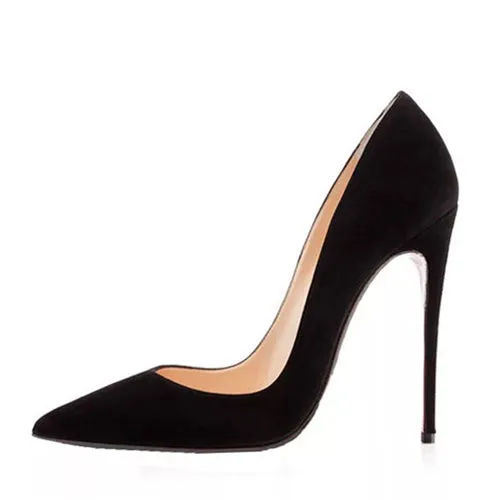 kamames flock pumps fashion high shoes 8cm 10cm 12cm pointed thin heel shallow shoes party shoes ladies shoes QKOU001 ROVICIYA