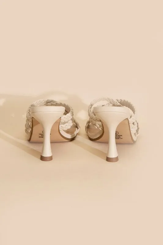 Kellan Double Cross Braided Heels