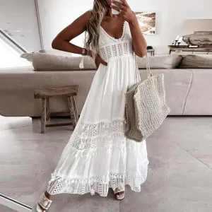Lace Elegance Summer Maxi Dress