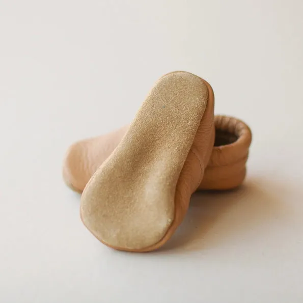 Leather Moccasins - Latte