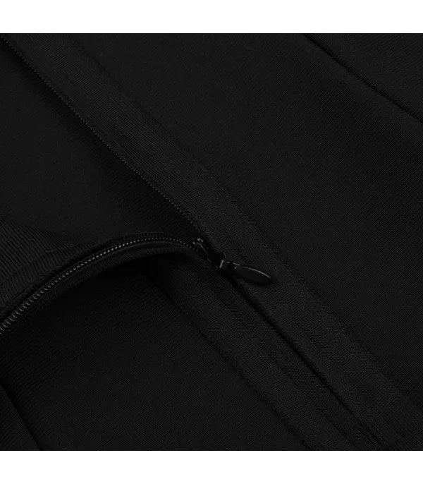 LOANNA PEARL DETAILS BLACK MIDI DRESS