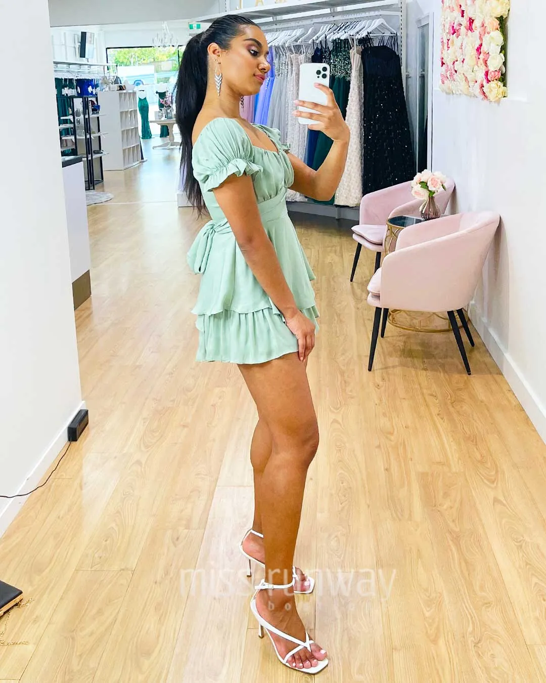 Masie Playsuit - Pistachio Green