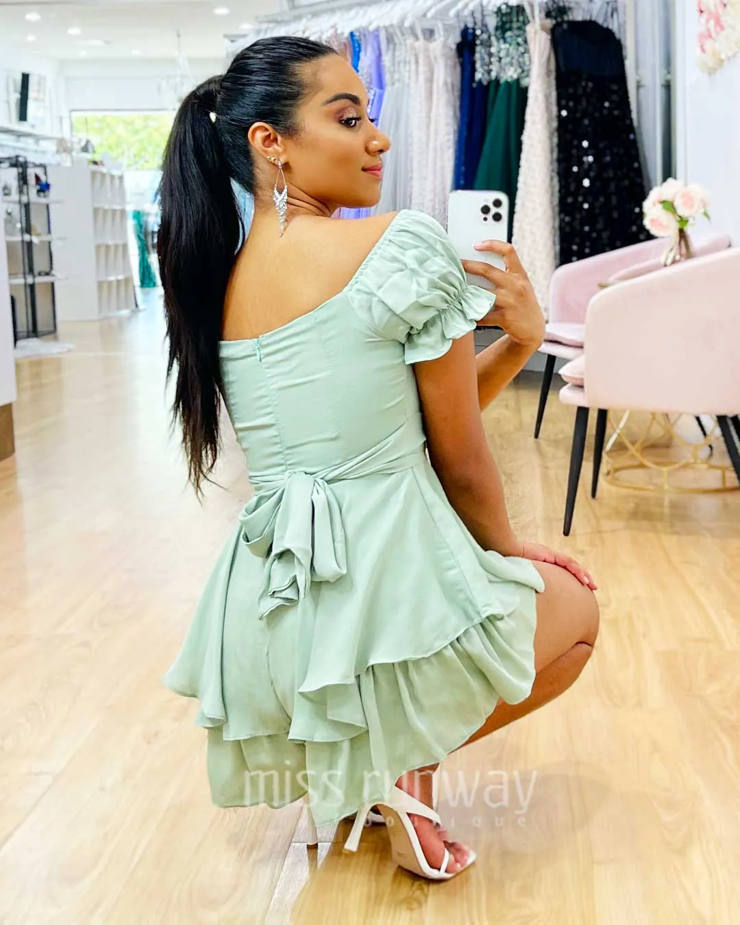 Masie Playsuit - Pistachio Green