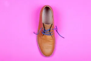 Mavericks Dylan shoelace in blue waxed cotton