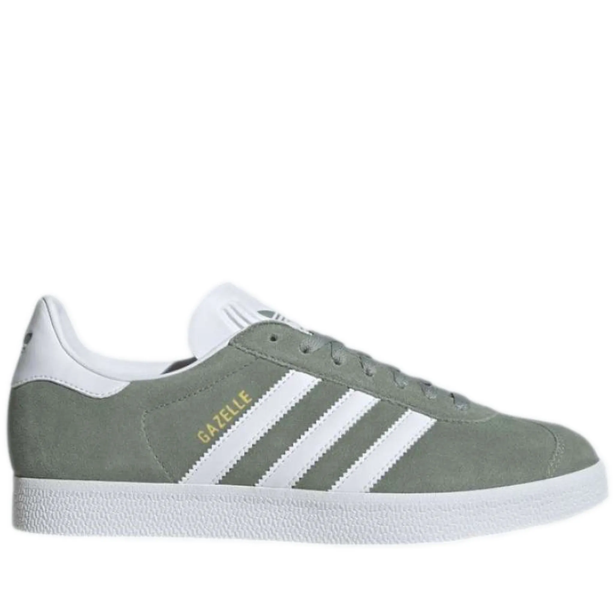 Men's Adidas Gazelle Shoes -  Silver Green/ White/ Gold